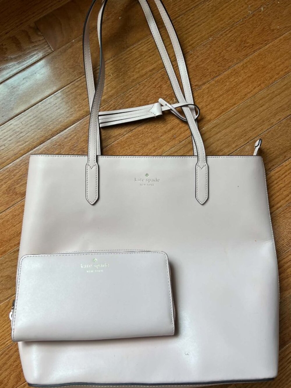 Kate Spade Jana Tote and Large Wallet in Rose Smoke Pink